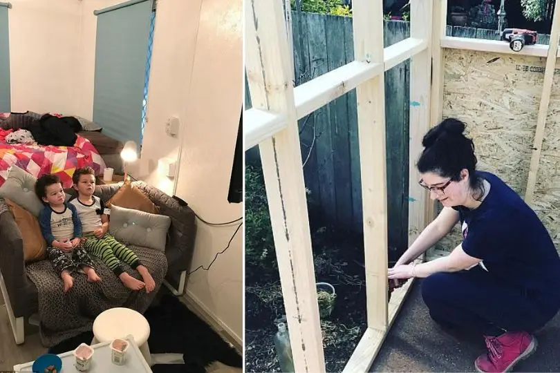 Une mère célibataire sans logement a construit sa petite maison pour 8 000 euros au lieu de s’endetter